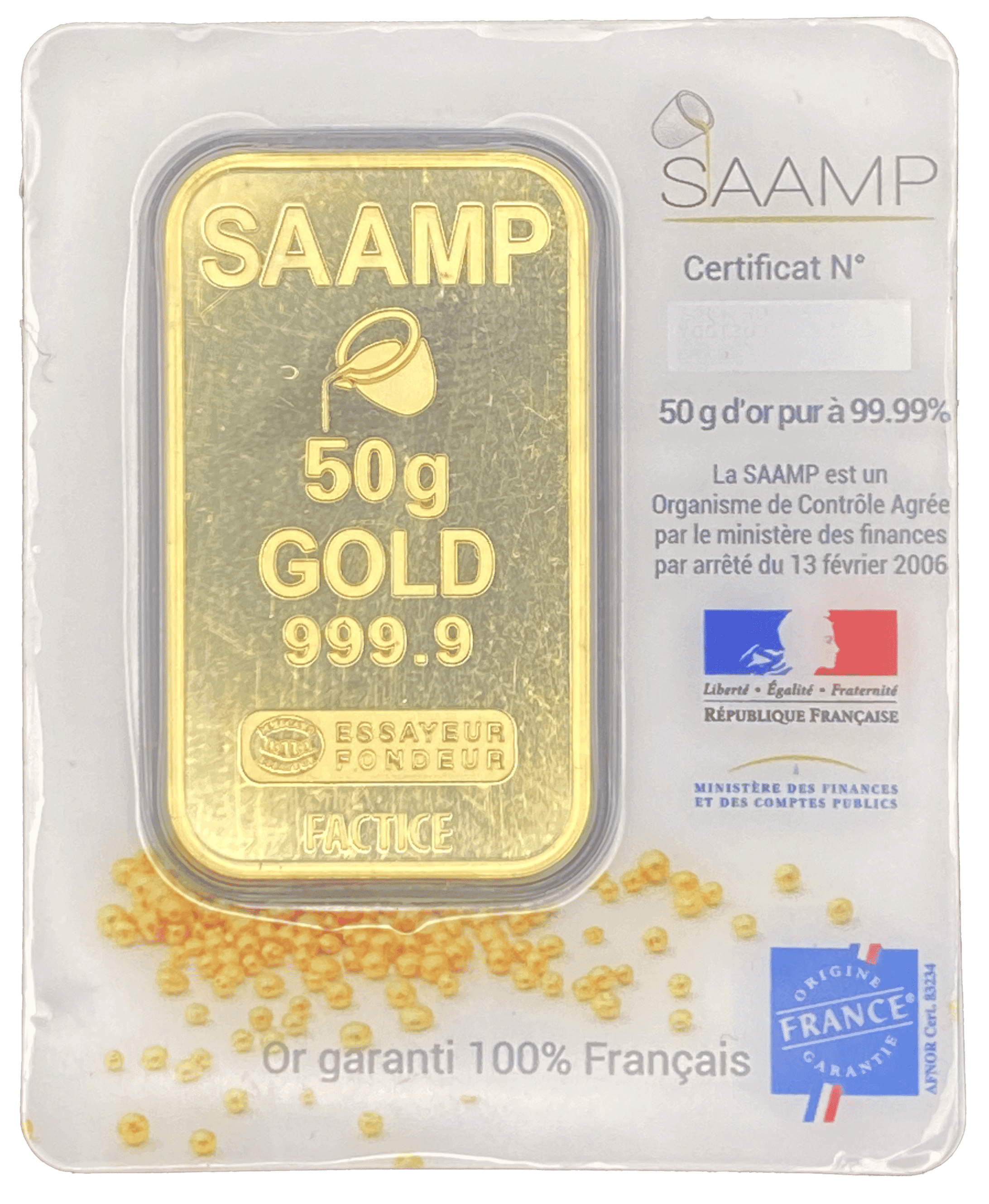 Lingotin Or 50g Investissement Comptoir National Des Collectionneurs