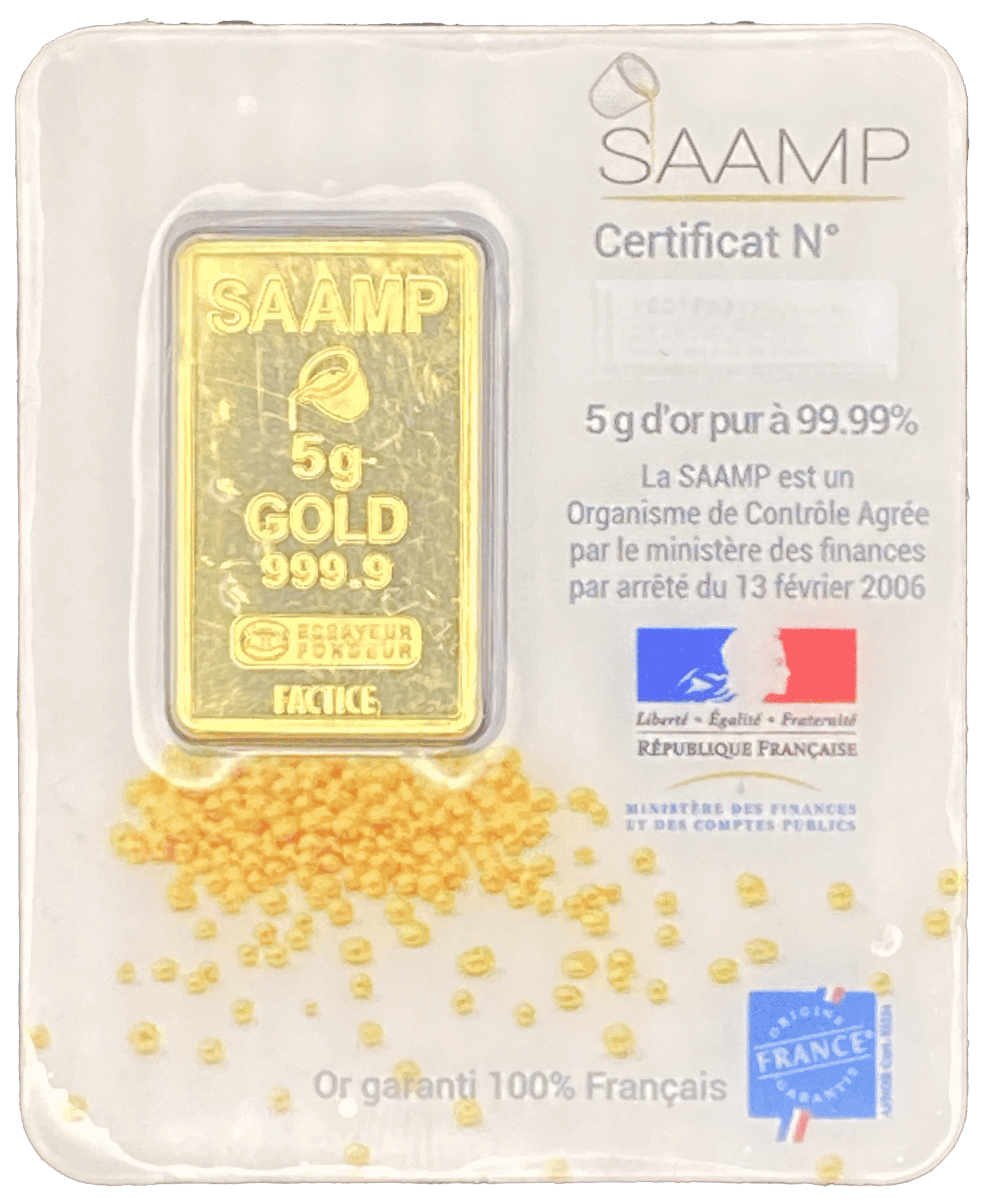 Lingotin Or 5g Investissement Comptoir National Des Collectionneurs